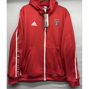 Adidas Texas Tech Red Raiders 2024 L Sideline Travel AEROREADY Full-Zip Hoodie